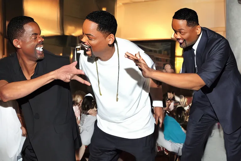 Image similar to chris rock slapping will smith