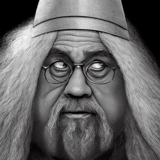 Image similar to portrait of danny devito as gandalf the white, lord of the rings, full body, hyper realistic, high quality, wide angle, always sunny in philadelphia