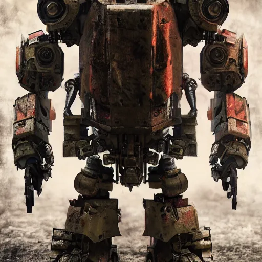 Image similar to cinematic full body portrait of a zombie heavy mech with flesh, by kow yokoyama, maschinen krieger, hobby japan, stormy post apocalyptic cyberpunk gothic city, highly detailed, shot with canon 5 d mark ii, face detail, rob bottin, rick baker, jordu schell, artstation, cg society, soft illumination