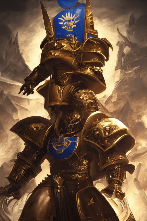 Image similar to queen portrait heros warhammer 4 0 k horus heresy fanart - the primarchs emperor by johannes helgeson animated with vfx concept artist & illustrator global illumination ray tracing hdr fanart arstation zbrush central hardmesh 8 k octane renderer comics stylized