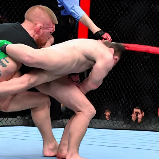 Image similar to gollum wrestling with conor mcgregor