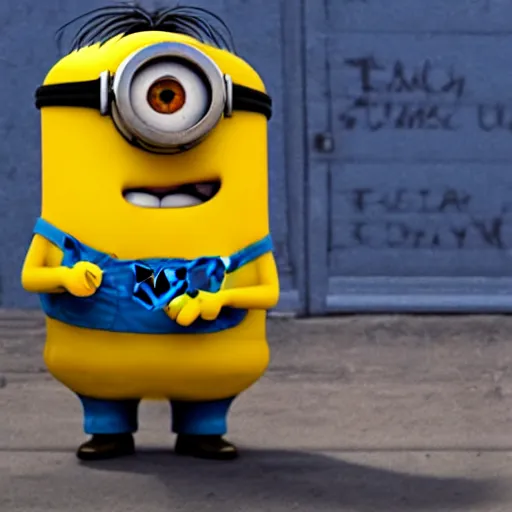 Prompt: A minion injecting heroin, documentary