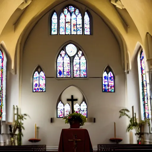 Image similar to A funeral photo with a RGB coffin in a church, RGB coffin in a church, coffin with RGB lighting at a funeral in a church