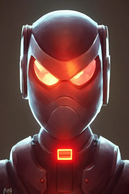 Image similar to epic mask helmet robot ninja portrait stylized as fornite style game design fanart by concept artist gervasio canda, behance hd by jesper ejsing, by rhads, makoto shinkai and lois van baarle, ilya kuvshinov, rossdraws global illumination radiating a glowing aura global illumination ray tracing hdr render in unreal engine 5