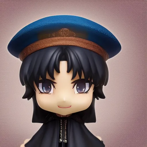 Prompt: face detailing wizard in the style of matte painting nendoroid and chibi, eyes in the style of nendoroid, middle close up, Julian ope, flat shading, 2D illustration, Swiss modernizm, ukiyoe style, pixer, no shading, no gradient, no shadow