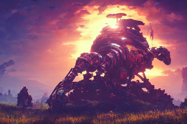 Image similar to shellsnapper machine mecanical creature robot of horizon forbidden west horizon zero dawn radiating a glowing aura global illumination ray tracing hdr fanart arstation by ian pesty and alena aenami artworks in 4 k