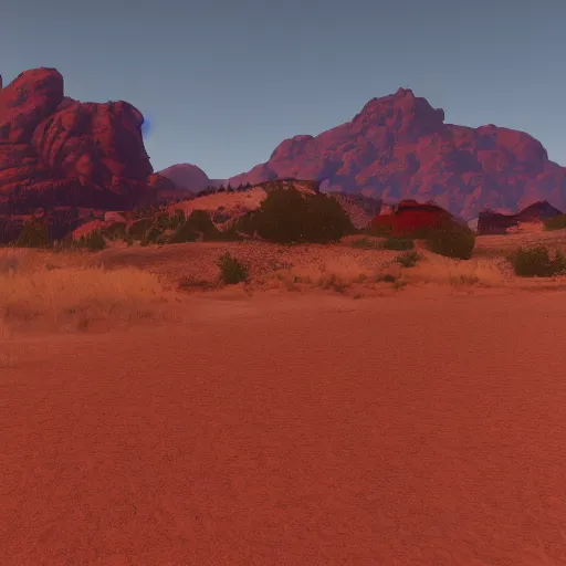 Prompt: Wild West, mountains, red sand, rust, realistic, cinematic, 8k, ultra detail