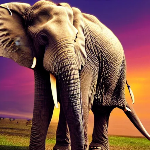 Image similar to an elephant's dream, dreamlike, fantasy,