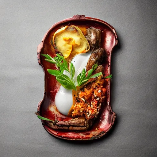 Image similar to gourmet food made from car parts, award winning food photography