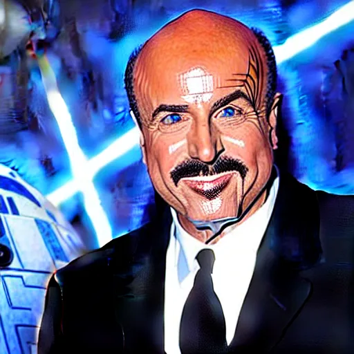 Prompt: dr. Phil as a ghost in star wars