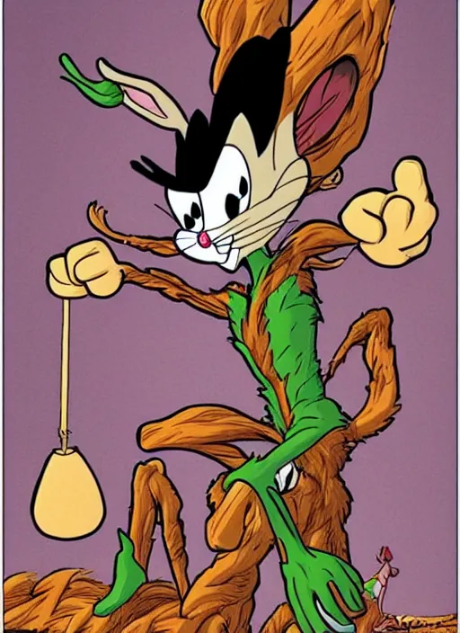 Image similar to bugs bunny as groot