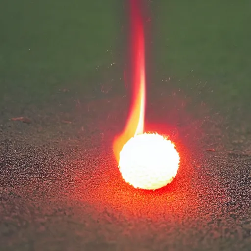 Image similar to golf ball on fire