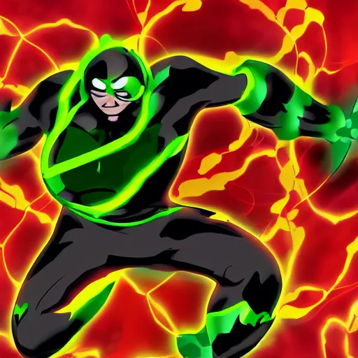 Image similar to ben 1 0 heatblast 3 d art in the style of philipp urlich