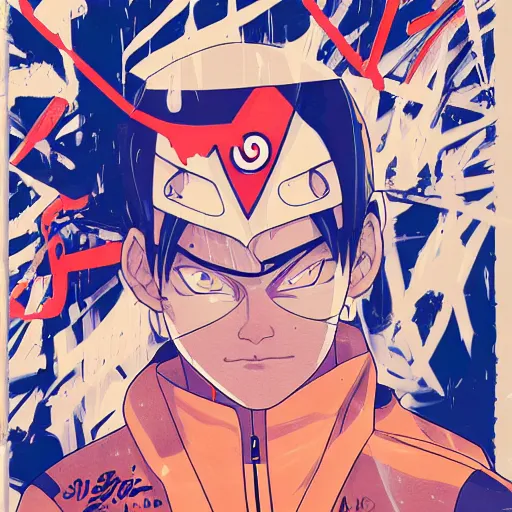 Image similar to Supreme x Jet Grind Radio x Naruto Picture by Sachin Teng, asymmetrical, Organic Painting , Matte Painting, geometric shapes, hard edges, graffiti, street art,:2 by Sachin Teng:4