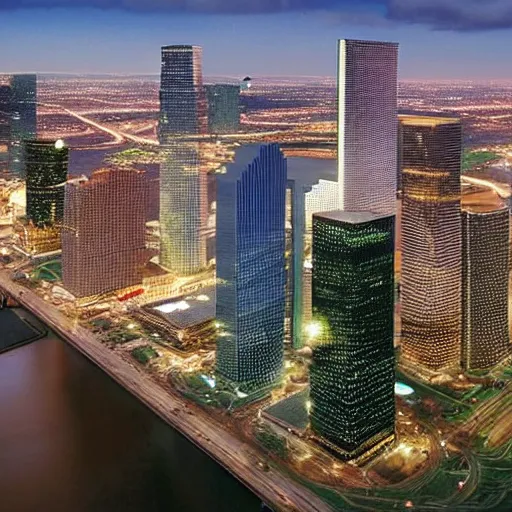 Prompt: houston texas in the year 2 0 4 0