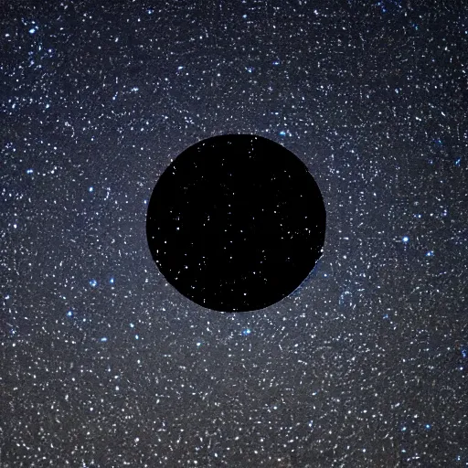 Image similar to a black dot in the sky, black hole