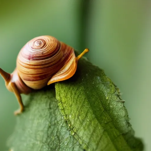 Image similar to photo of a snail, macro, bokeh