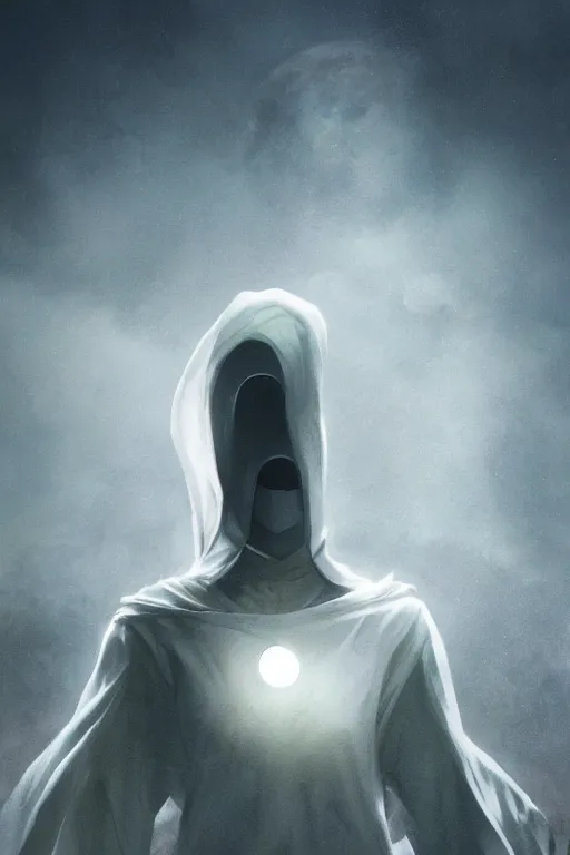 Image similar to characters portrait of Moon Knight mixed with Neo by Alyssa Monks, full-shot, merged character, Full body shot, cinematic opening shot, 4k, highly detailed, cinematic lighting