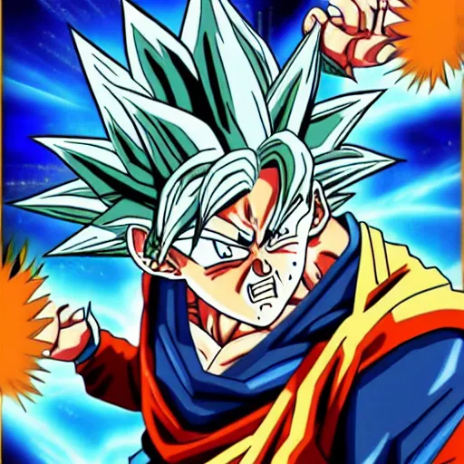 Image similar to rick sanchez fighting goku