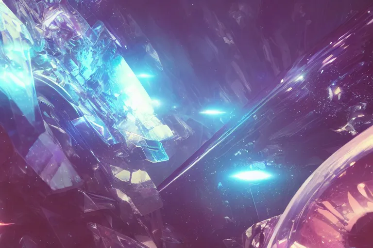 Image similar to psychonaught in a future hyper dimensional space galactic crystal nebula edges elegant detailed intricate concept artstation sharp focus ray tracing cinematic masterpiece octane render nvidia