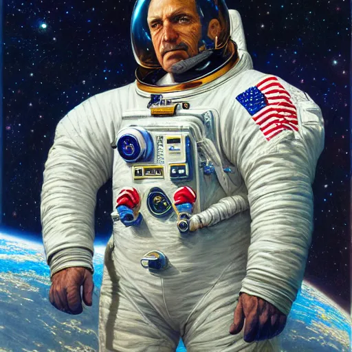 Image similar to full face profile view of Astronaut by Donato Giancola