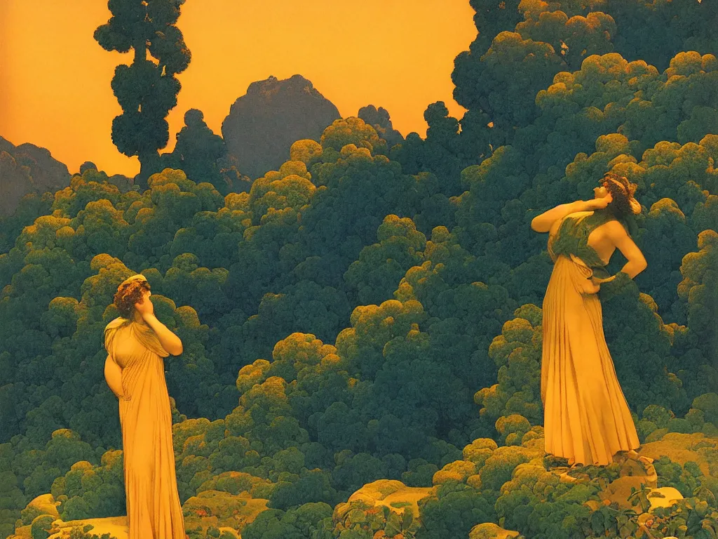 Image similar to 🌅 by maxfield parrish