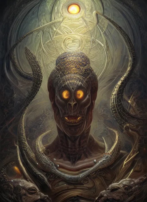 Image similar to apophis the deity of chaos, elegant, highly detailed, centered, digital painting, artstation, concept art, smooth, sharp focus, illustration, artgerm, tomasz alen kopera, peter mohrbacher, donato giancola, joseph christian leyendecker, wlop, frank frazetta