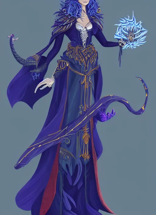 Image similar to hawk and raven headed warlock, wind magic, blue robes, exquisite details, full body character design on a white background, by studio muti