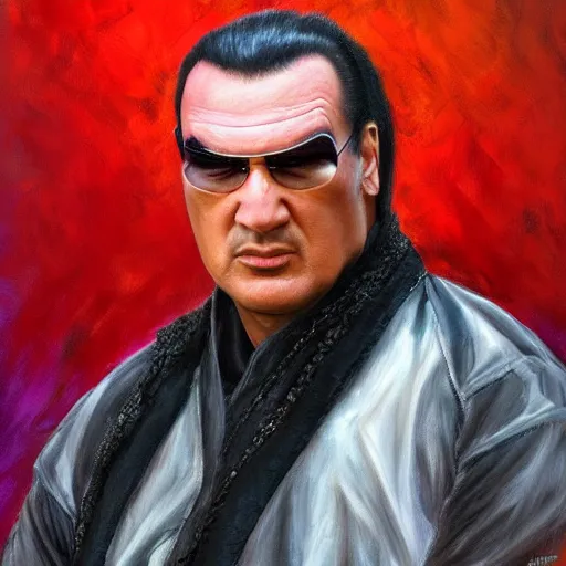 Prompt: Mean looking Steven Seagal wearing a tutu, realistic painting, Digital art, realistic, very detailed, High definition, trending on Artstation