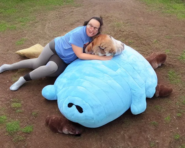 Image similar to bed in the shape of a tardigrade. sleeping on a giant tardigrade plush doll. quilted plush, soft, downy, comfortable. multiple limbs, panarthropoda, water bear!