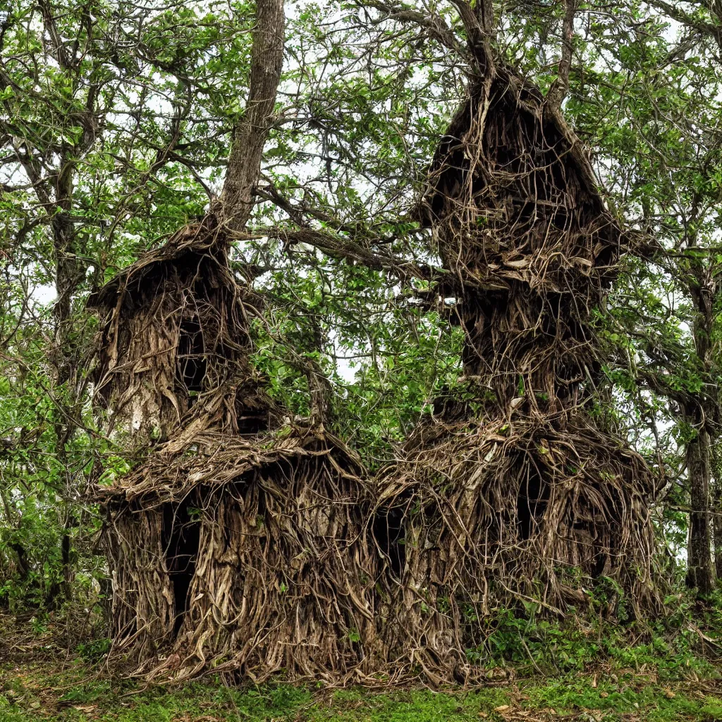 Image similar to a witch's hut in a tree