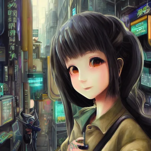 Image similar to dynamic composition, motion, ultra-detailed, incredibly detailed, a lot of details, amazing fine details and brush strokes, colorful and grayish palette, smooth, HD semirealistic anime CG concept art digital painting, watercolor oil painting of Clean and detailed post-cyberpunk sci-fi close-up schoolgirl in asian city in style of cytus and deemo, blue flame, relaxing, calm and mysterious vibes,, by a Chinese artist at ArtStation, by Huang Guangjian, Fenghua Zhong, Ruan Jia, Xin Jin and Wei Chang. Realistic artwork of a Chinese videogame, gradients, gentle an harmonic grayish colors. set in half-life 2, Matrix, GITS, Blade Runner, Neotokyo Source, Syndicate(2012), dynamic composition, beautiful with eerie vibes, very inspirational, very stylish, with gradients, surrealistic, dystopia, postapocalyptic vibes, depth of field, mist, rich cinematic atmosphere, perfect digital art, mystical journey in strange world