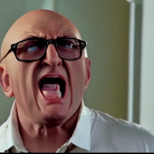 Image similar to angry uncle junior soprano screaming