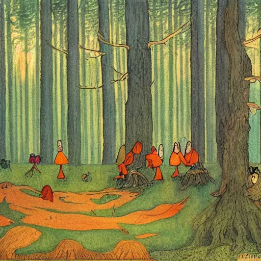 Image similar to forest in the morning light by Elsa Beskow