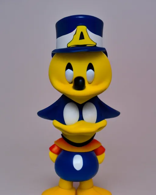 Image similar to donald duck Funko Pop. Photographic, photography