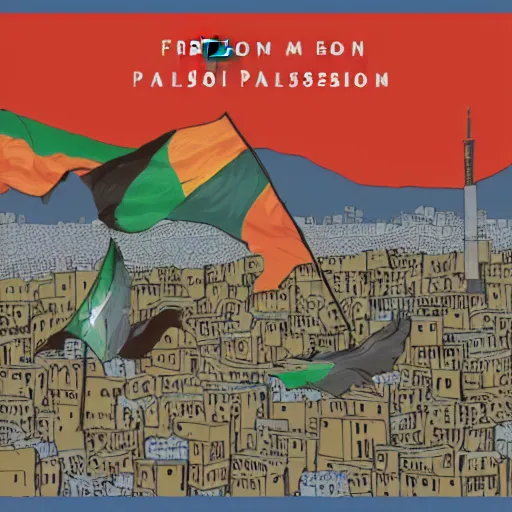 Image similar to illustration of freedom for palestina