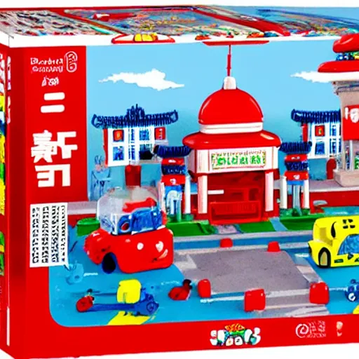 Prompt: Tiananmen square fisher price kit