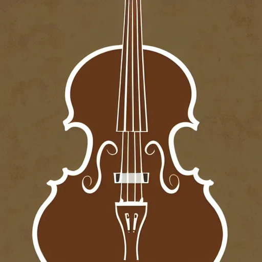 Prompt: cello, vector art,