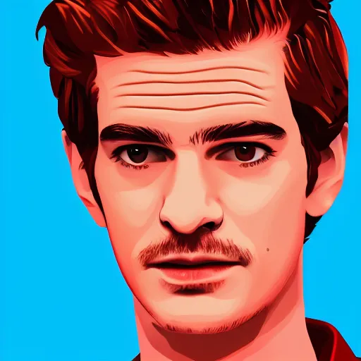 Prompt: portrait of andrew garfield, highly detailed, centered, solid color background, digital painting