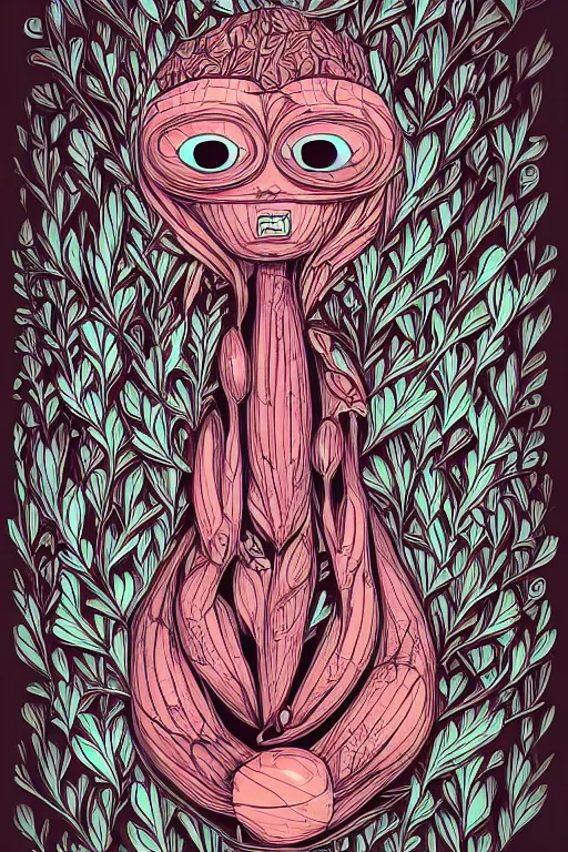 Image similar to radish humanoid, symmetrical, highly detailed, digital art, sharp focus, trending on art station, anime art style