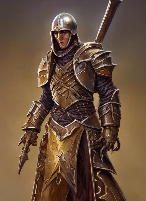 Image similar to paladin wearing helmet detailed, ultra detailed fantasy, dndbeyond, bright, colourful, realistic, dnd character portrait, full body, pathfinder, pinterest, art by ralph horsley, dnd, rpg, lotr game design fanart by concept art, behance hd, artstation, deviantart, hdr render in unreal engine 5