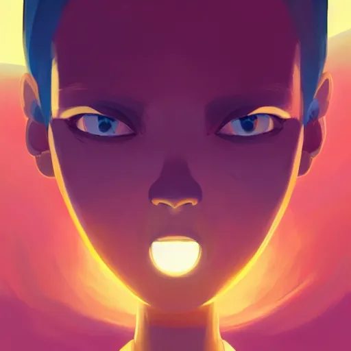 Image similar to face icon stylized minimalist close encounters of the third kind, loftis, cory behance hd by jesper ejsing, by rhads, makoto shinkai and lois van baarle, ilya kuvshinov, rossdraws global illumination