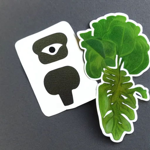 Prompt: cute sentient plant sticker