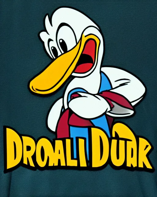 Prompt: donald duck as dark souls boss