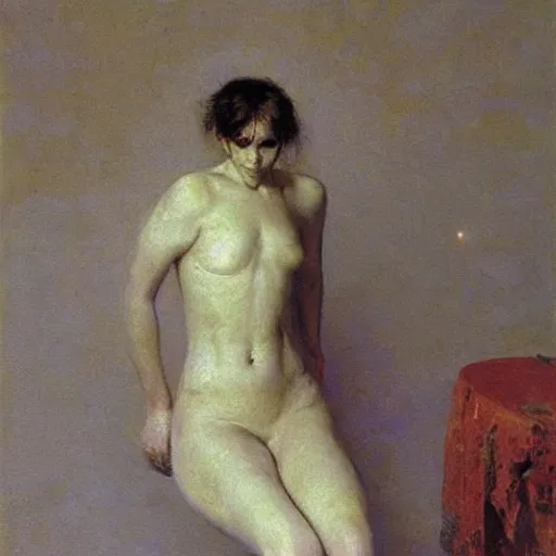 Image similar to alien by ilya repin