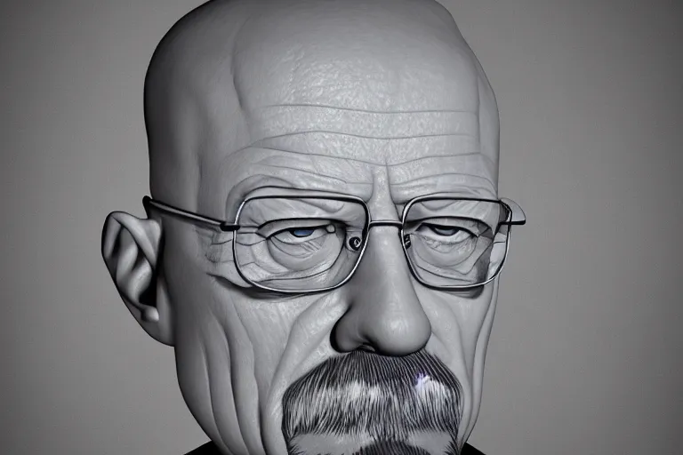 Prompt: 3 d render, pixar quality poster of walter white