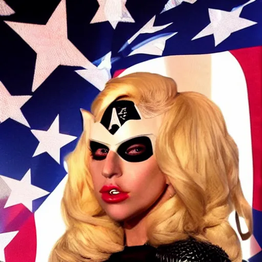 Image similar to lady gaga as captain america