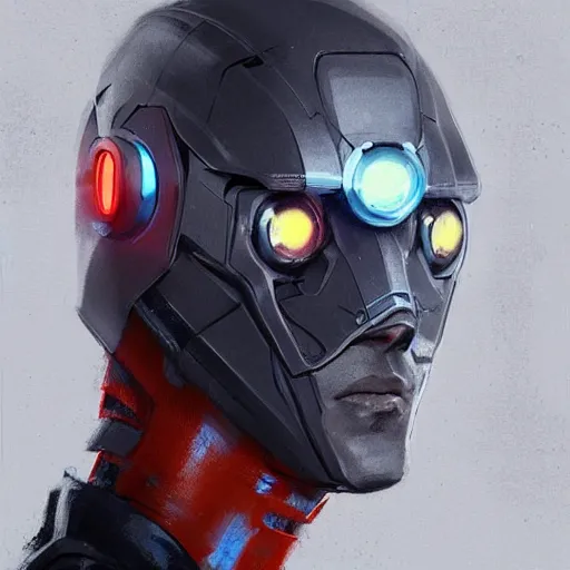 Image similar to portrait of a man by greg rutkowski, he looks like gabriel macht with cybernetic eyes implants, wearing a futuristic flying jacket, highly detailed portrait, scifi, digital painting, artstation, concept art, smooth, sharp foccus ilustration, artstation hq