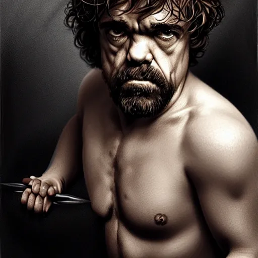 Image similar to peter dinklage as maximus, digital painting, extremely detailed, 4 k, intricate, brush strokes, mark arian, artgerm, bastien lecouffe - deharme