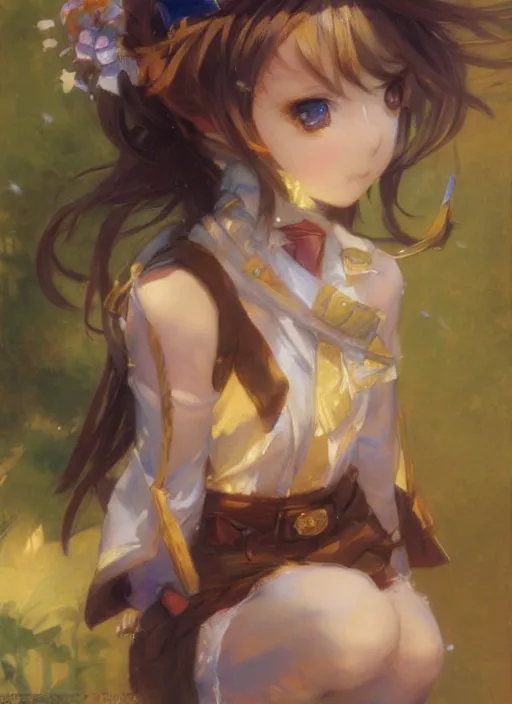 Prompt: super kawaii anime girl faces, chibi art, painting by gaston bussiere, by craig mullins, j. c. leyendecker